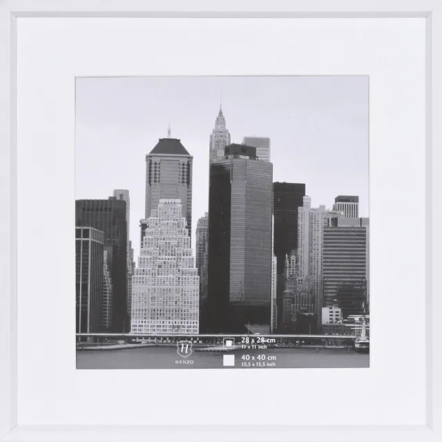 Henzo Fotolijst - Henzo - Metallica - Fotomaat 40x40 cm - Wit