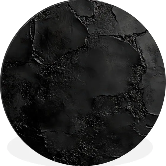 WallCircle Wandcirkel - Muurcirkel - Zwart - Verf - Aluminium - Dibond - 60x60 cm - Binnen en Buiten