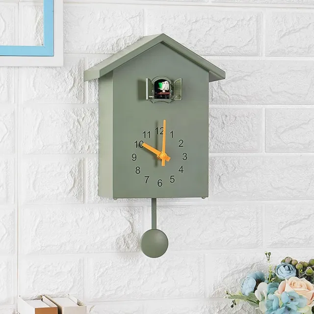 DYVNS® Koekoeksklok Modern - Wanddecoratie - Wandklok Groen