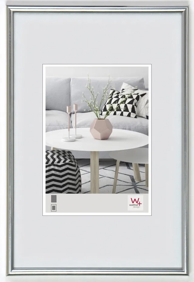 Walther Galeria - Kunststof lijst - Fotoformaat 40x60 cm - Zilver