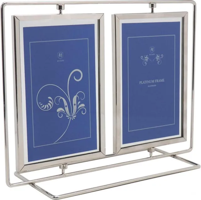 Henzo Fotolijst - Henzo - Platinum Double Swing - Collagelijst voor 2 foto's - Fotomaat 10x15 cm - Zilver