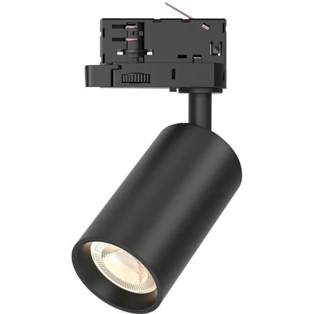 BES LED Railspot GU10 - 3-Fase Railverlichting - Rond - Mat Zwart - Brinton Facto