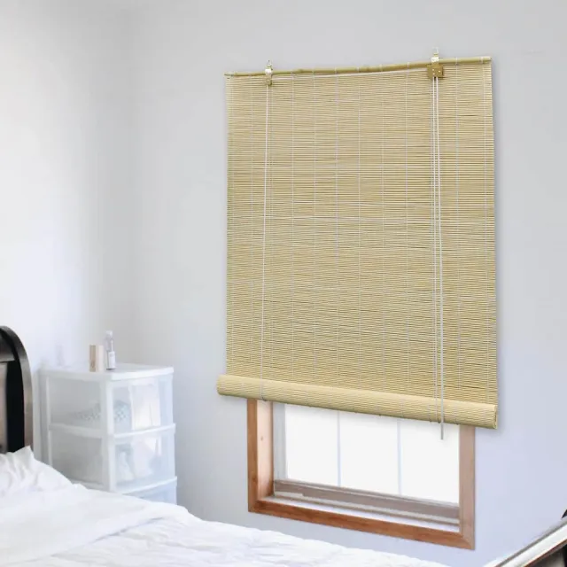 vidaXL Rolgordijn 100x220 cm bamboe naturel Bruin
