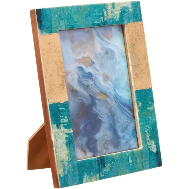 HD Collectie Fotolijst - Turkoois en Goud - Formaat 10 X 15 cm