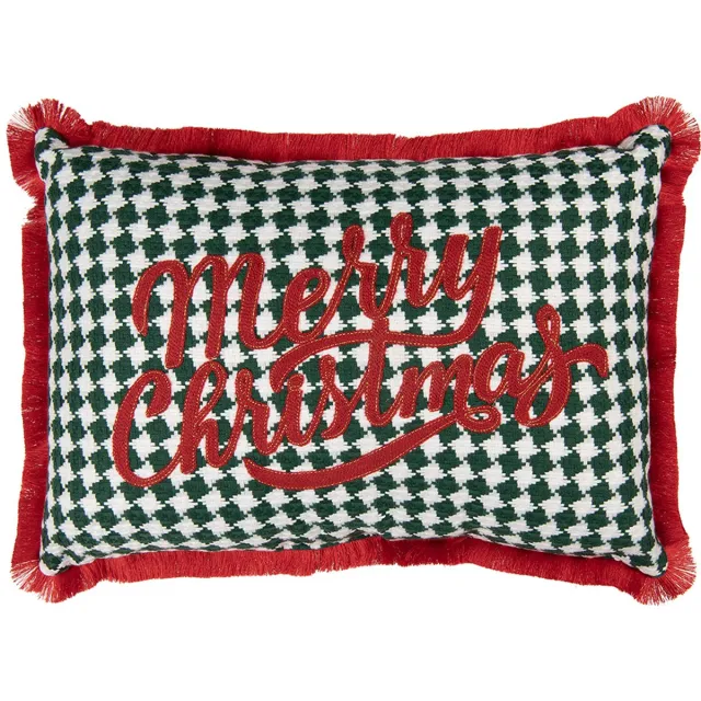Clayre & Eef Sierkussen 50x30x4 cm Rood Polyester Kerst