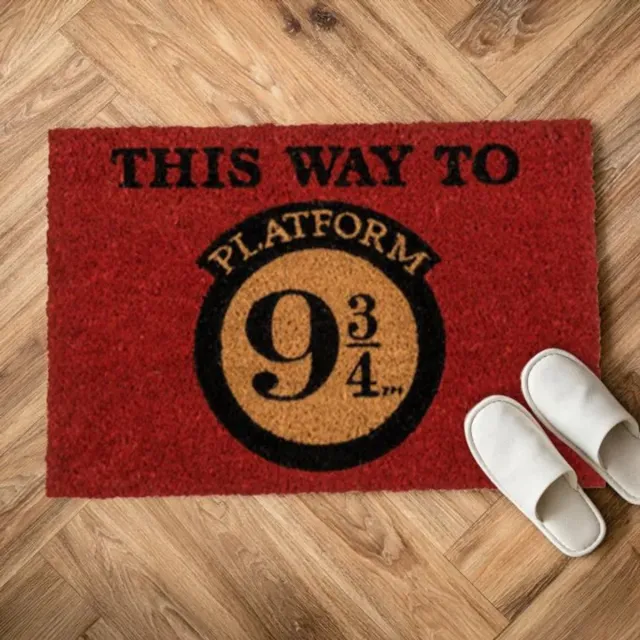 Out of the Blue Harry Potter Deurmat Platform 9 3/4 – 40x60 cm – Antislip – Officieel Fanartikel Roos