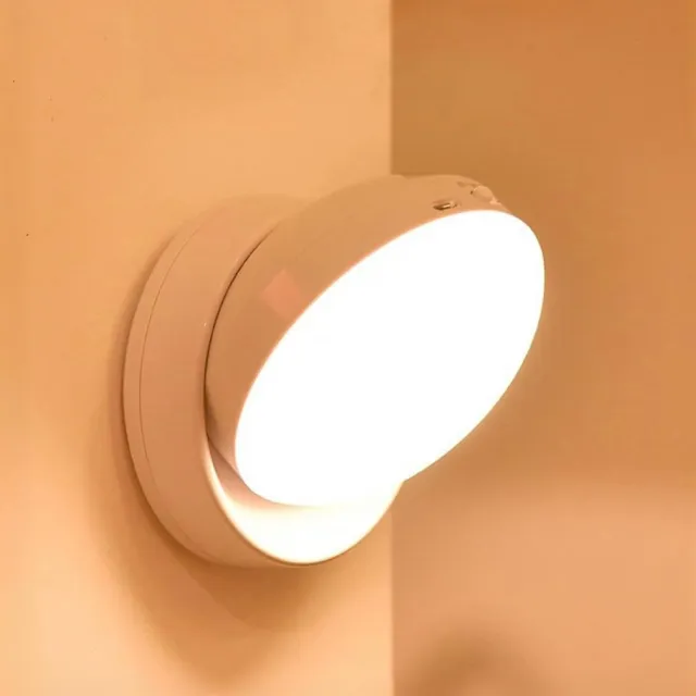 KZQ Plakbare Nachtlamp Oplaadbare Batterij Met 360 Graden Draaibare Bewegingssensor LED Lamp Voor Slaapkamer Keuken Hal En Ingang Warm Licht Wit