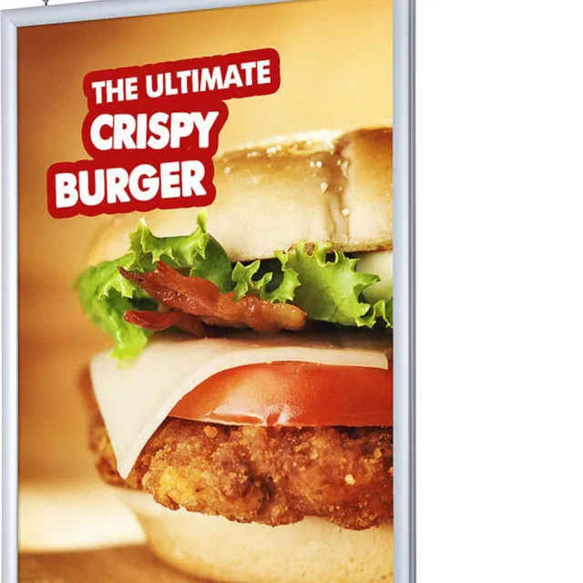 Syna LED Poster Light Box Dubbelzijdig 70 X 100 cm - Syna PLED70X100G30D - Horeca & Professioneel Zilver