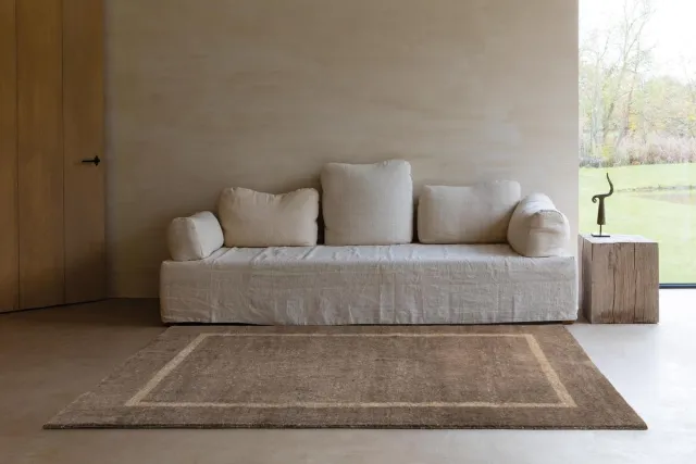 Ligne Pure Transform Vloerkleed/tapijt - Bruin Beige Vierkant - 140x200