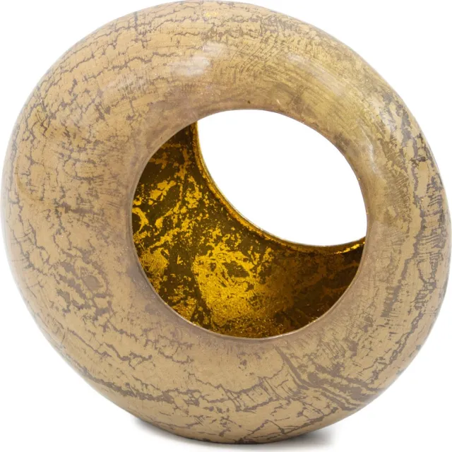 homebound by ky Standing egg windlicht peach | windlicht | 22.5x8x21.5cm Goud