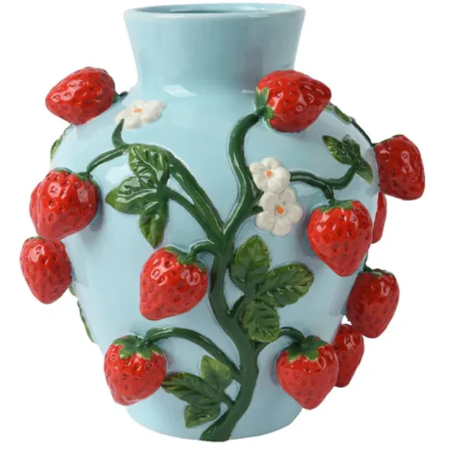 Kaemingk Vaas dolomiet dia26cm x H.26cm Blauw