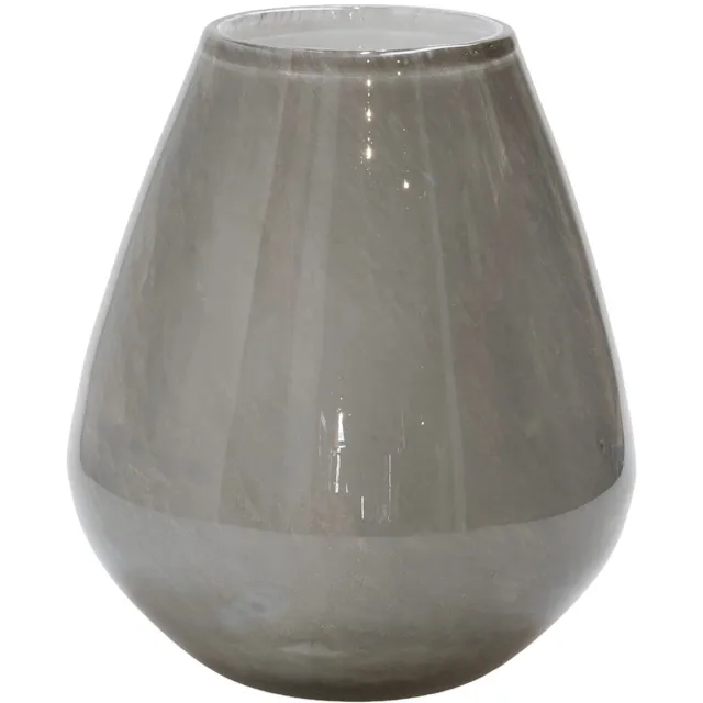 Vase The World Vaas Tasman Elite | Grijs | Mondgeblazen dik glas | Ø18 x H20 cm