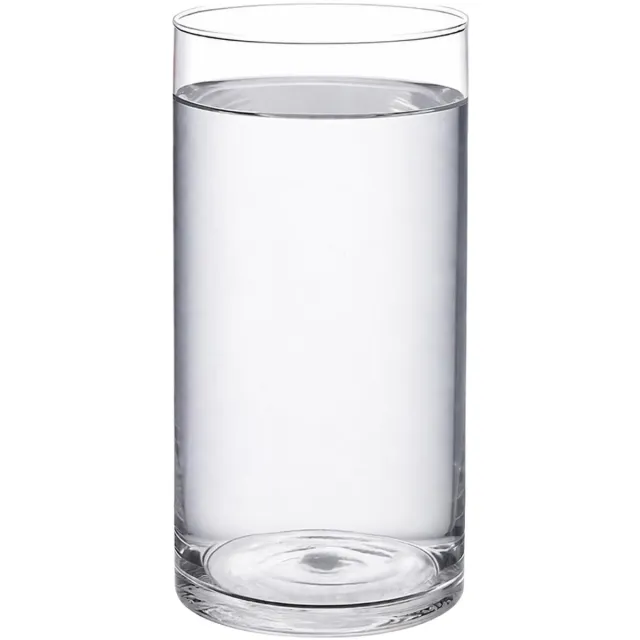 Home & Styling Bloemenvaas - Cilinder vorm - transparant - glas - 16 x 30 cm - rechte cilinder - boeketten - sierrtakken