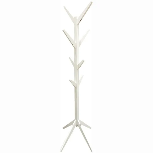 HOME DECO FACTORY Kapstok - wit - hout - 8 haken - 178 cm - staand
