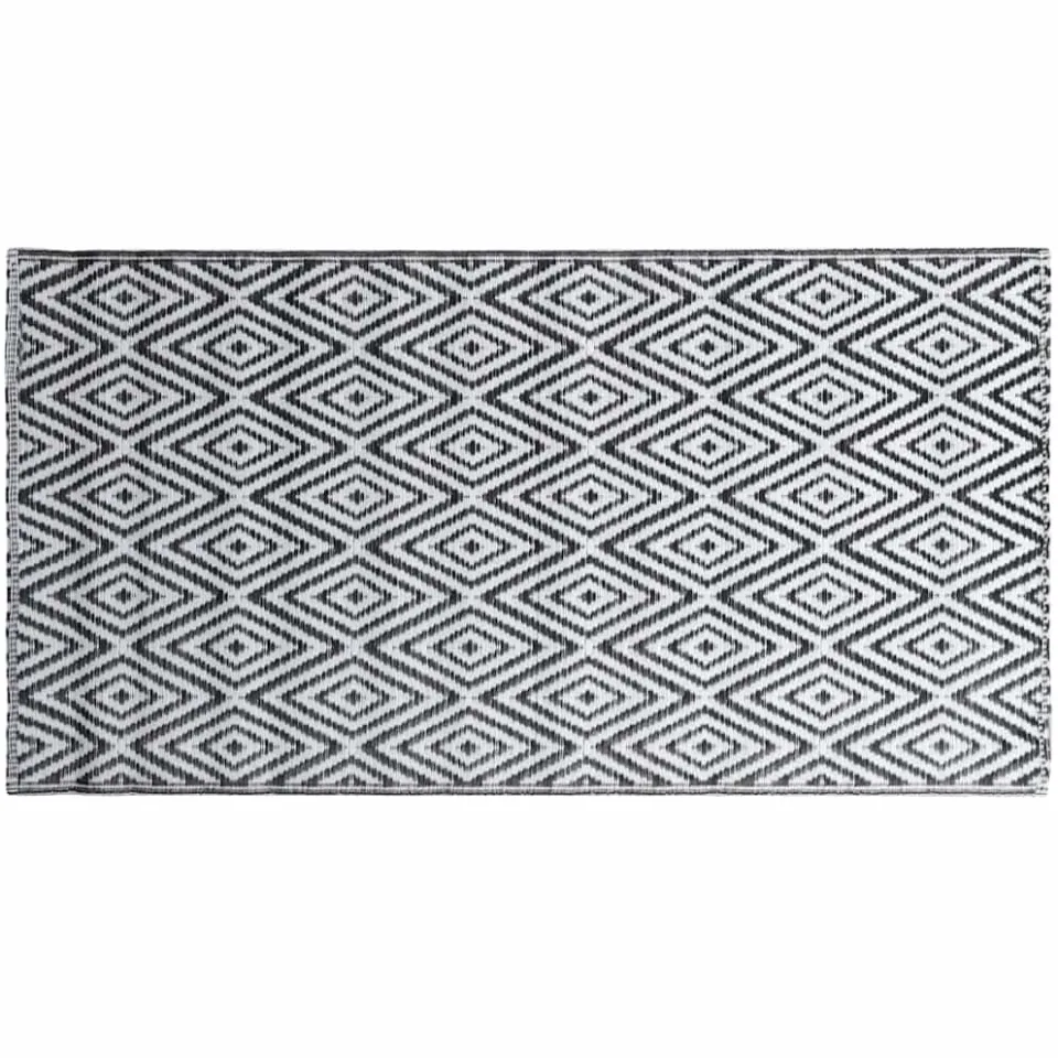vidaXL Buitenkleed ARAKIL 160x230 cm PP wit en zwart