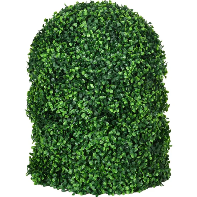 Homcom Kunstplant Buxusbol set van 2 - Kunstmatige Plantenstruik Buxus - Groen