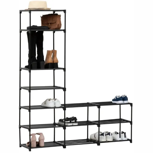 5Five® Modulair schoenenrek 8 etages voor 32 paar Five® - Zwart - Eenvoudig monteerbaar