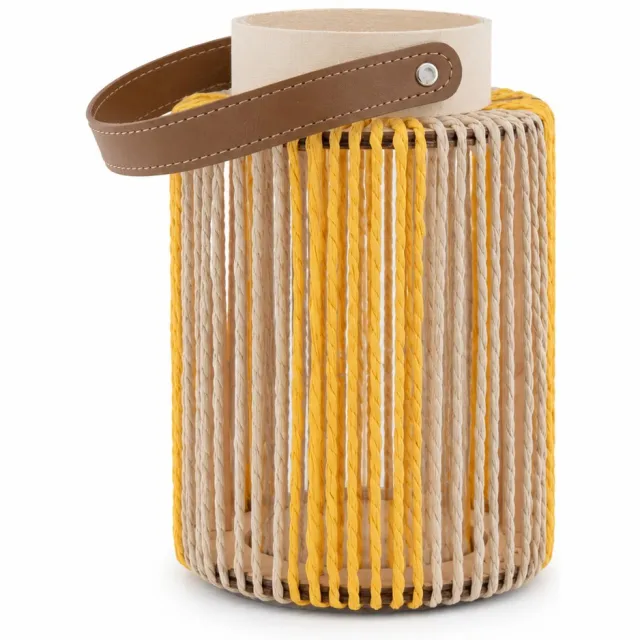 HBX Natural Living HBX Lantaarn Kent - 14x21cm - Geel