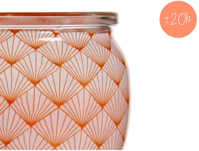 Acorde Geurkaars Melon Groen Oranje Glas Was Kristal