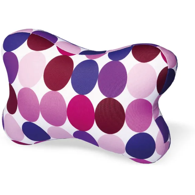 House of Healthbrands Kuschelmaxx kussen - Sierkussen gevlinderd 22 x 33 cm - punkte violet-design - Stevig en zacht - Mooie print - Gevuld met microgranulaat - Vormvast & Wasbaar - Ideaal voor op de bank, bed, auto of op reis - Inclusief Wasnet Paars