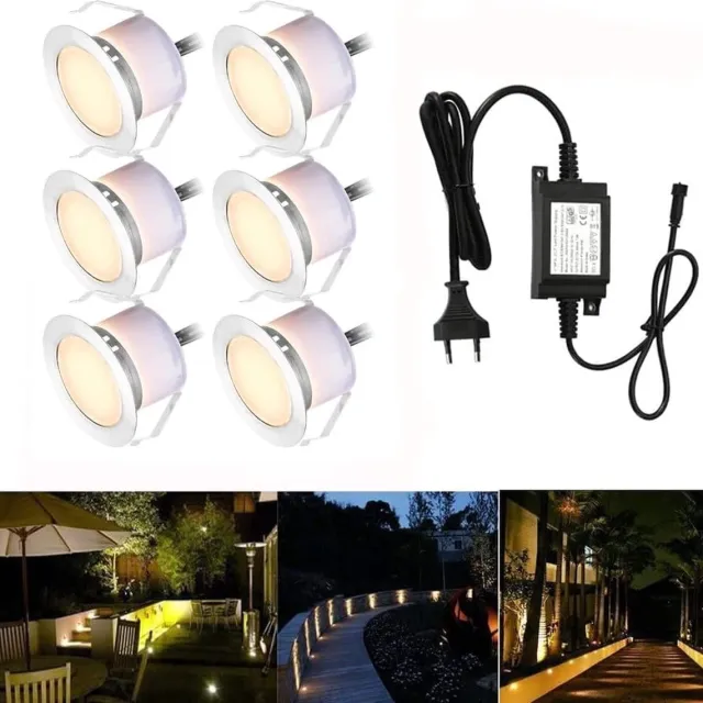 LEMETOWER Led vloer inbouwverlichting - Terras-inbouwspots - inbouw-led lampen - voor buiten - led dek lichten Warm wit