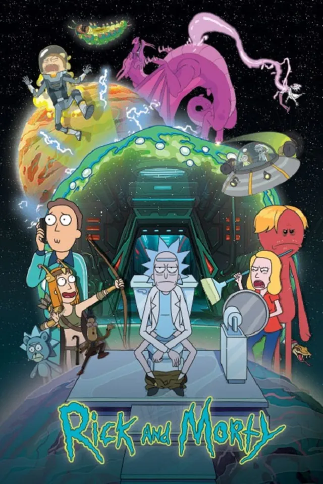 Rick and Morty Pyramid Rick and Morty Toilet Adventure Poster 61x91,5cm Multi color