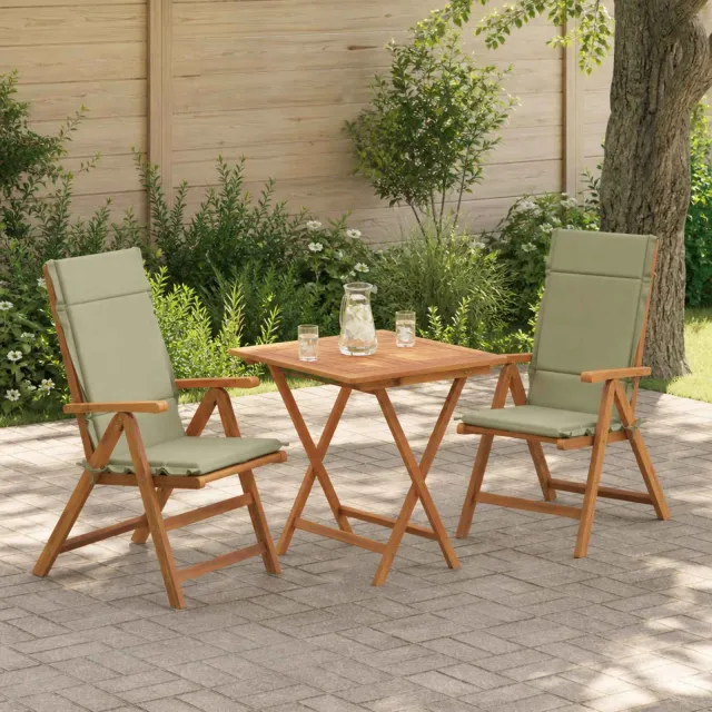 vidaXL Kussen voor stoel met hoge rug GEMERT 2 st 100% Polyester groen