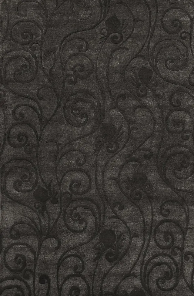 Ligne Pure Fantasize Vloerkleed/tapijt - Zwart - 60x120