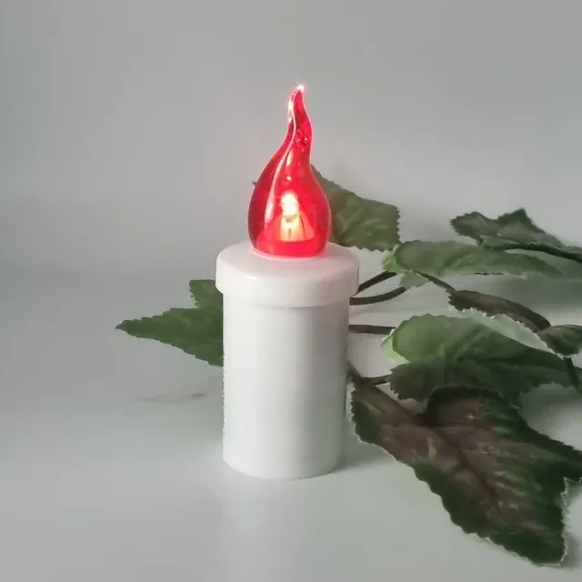 Subito Led kaars - S5 - Rood - 1440 branduren - Inclusief batterijen - Flikkerend vlam - Grafkaars - Graflichtje - Herdenkingslicht
