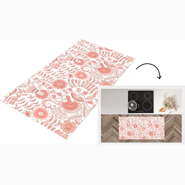 KitchenYeah Keukenloper - Loper keuken - Bloemen - Patronen - Pastel - Keukenloper vinyl multicolor