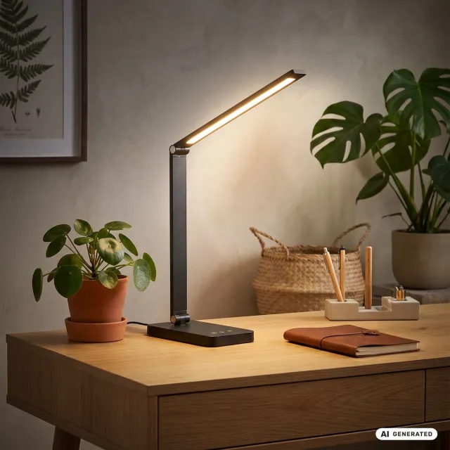 Briloner Rick – Bureaulamp led – CCT tafellamp – dimbaar tafellampje met touchbediening – USB-C – h.: 38cm – zwart
