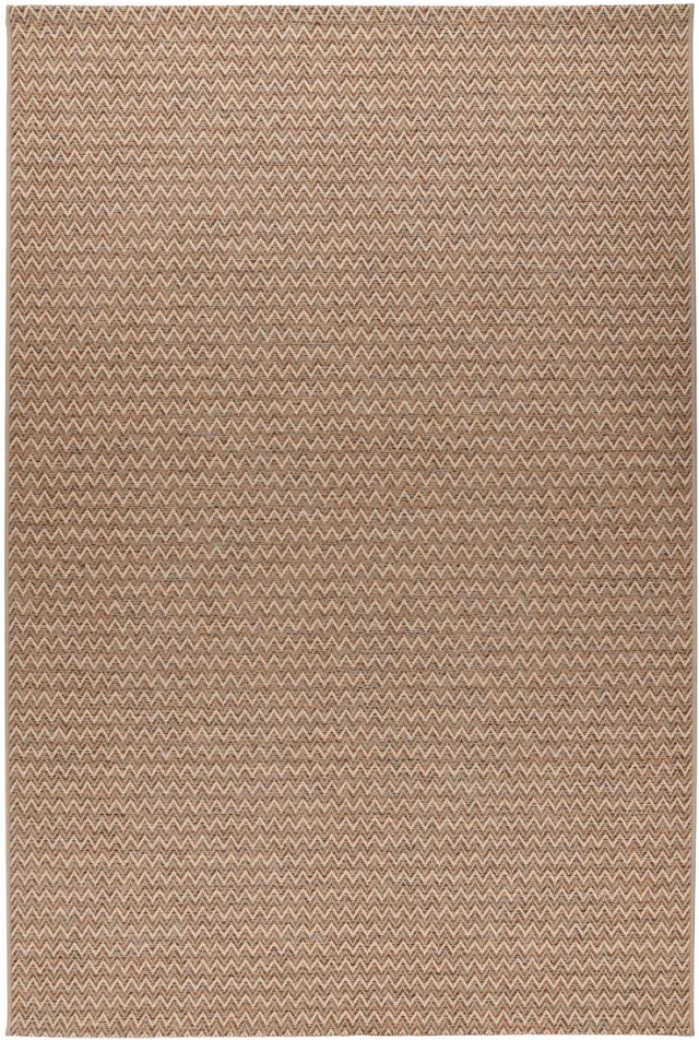 Padiro platgeweven vloerkleed met zachte uitstraling 120 x 170 cm - lichtbeige - modern effen ontwerp - voor binnen en buiten - voor vloerverwarming - van polypropyleen