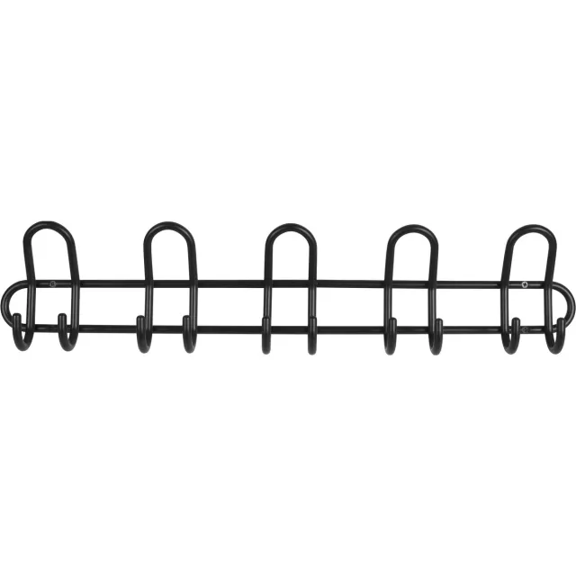 HOME It kapstok met 5 haken Ø10 mm x 67×6,5 x 13 cm zwart