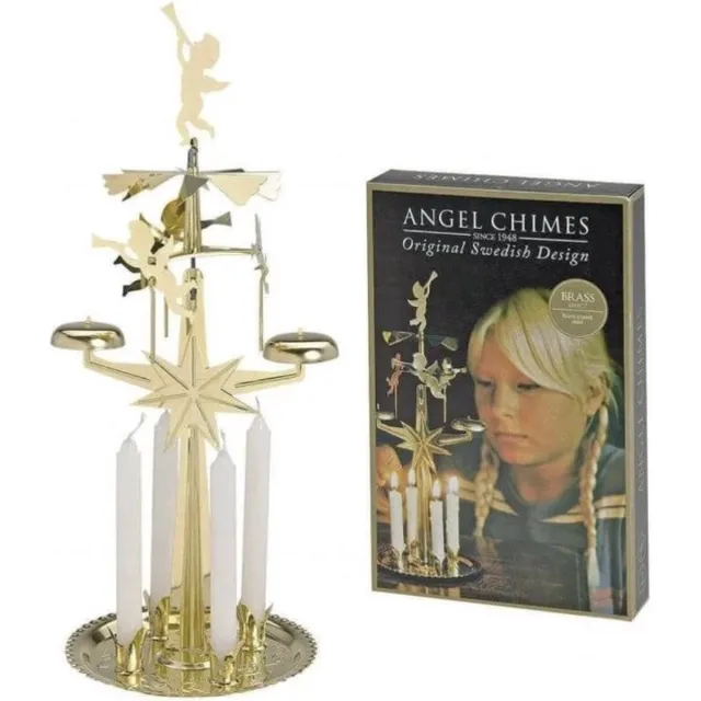 De sfeer van december Christmas Chimes Original Swedish design kaarsen kandelaar Rendier goud Goudkleurig