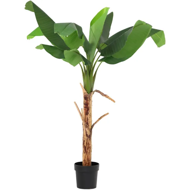 Florafy Kunstplant Bananenplant 150cm - Kunstplanten voor binnen - Onderhoudsvrij Groen