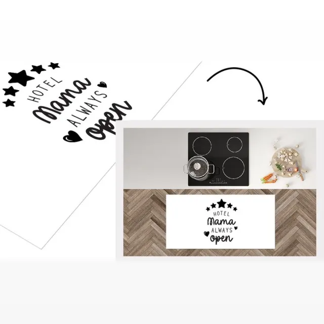 KitchenYeah Keukenloper - Loper keuken - Spreuken - Quotes - Mama - Hotel mama always open - Keukenloper vinyl Multicolor