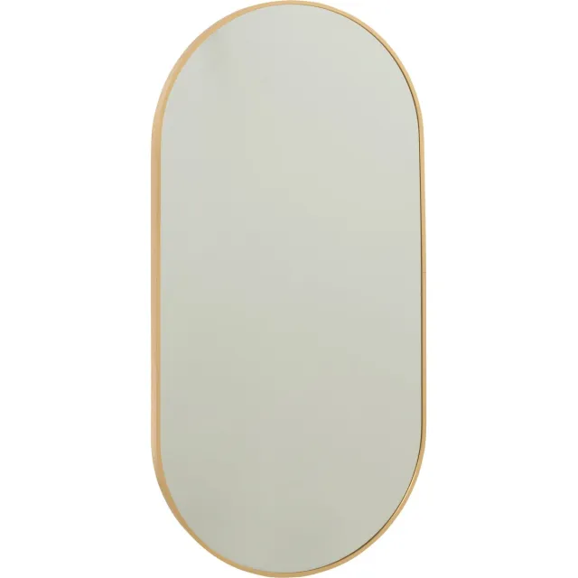 J-Line spiegel Ovaal Grale - glas/metaal - goud - 50 x 100 cm