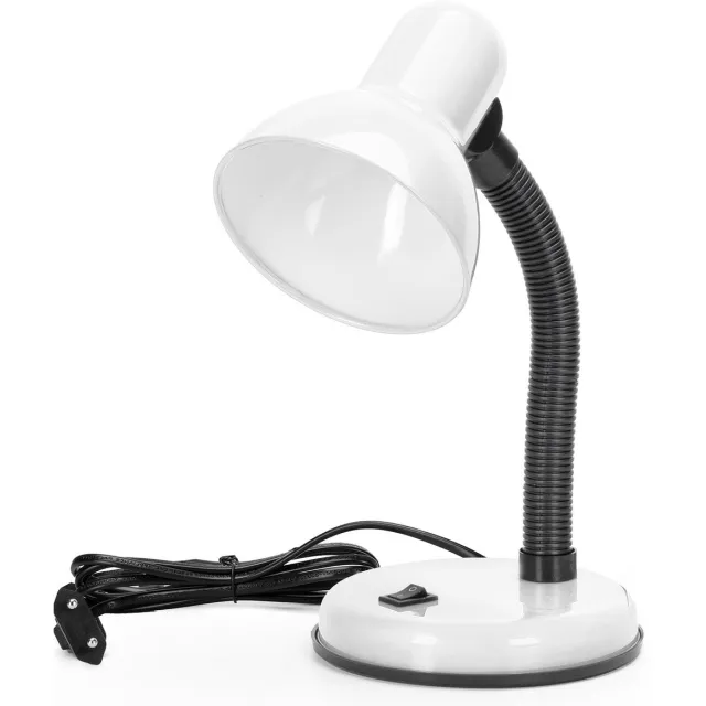 Aigostar 102KL - Bureaulamp - Tafellamp - H: 32 cm - E27 Fitting - Verstellbare Flexibele - Excl. lichtbron - Wit