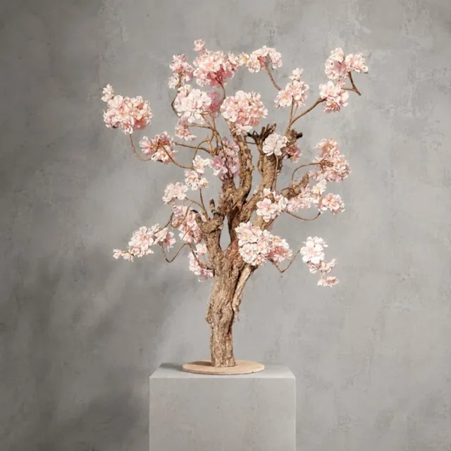 Seta Fiori Kunstbloesemboom Zacht Roze 75 cm - Handgemaakt in Nederland - Echte Houten Stam - Sakura Kersenbloesem voor Binnen