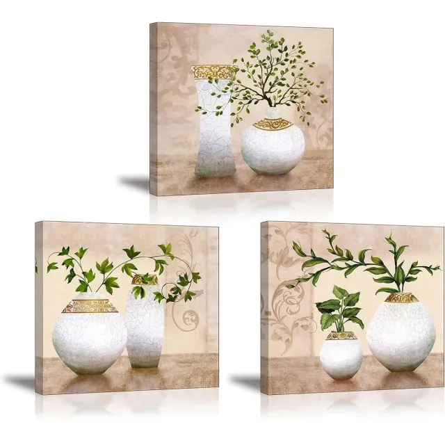 Schilderij Kunstdruk op canvas Fotocanvas en kunstafdrukken op wanddecoratie beige groen