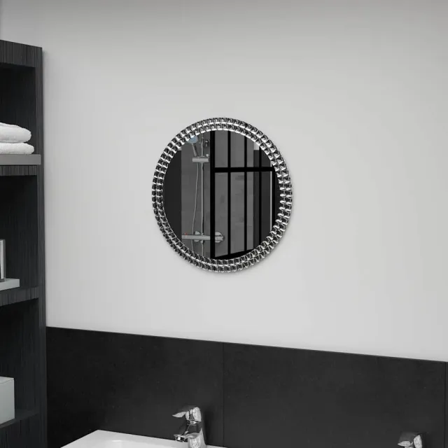 vidaXL Wandspiegel 40 cm gehard glas Zilver