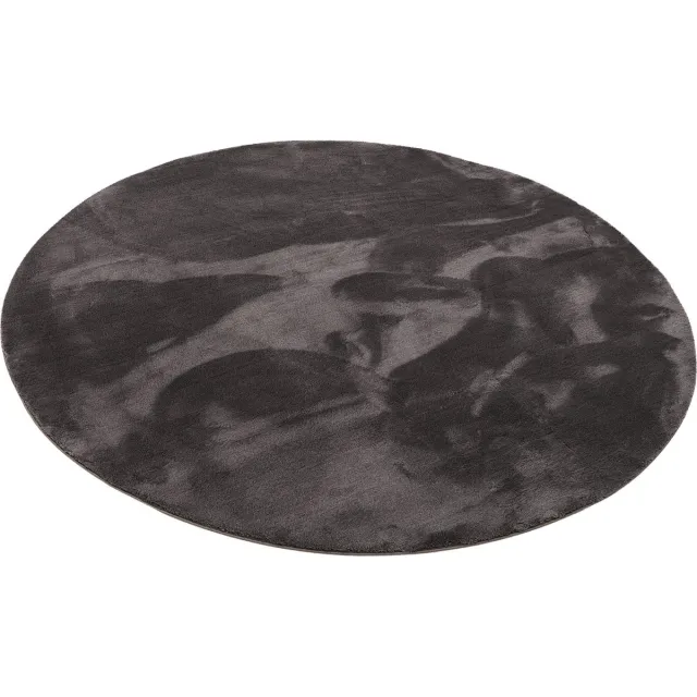 Pergamon Luxus Super Soft Feel Vloerkleed Pearl rond Grijs Beige