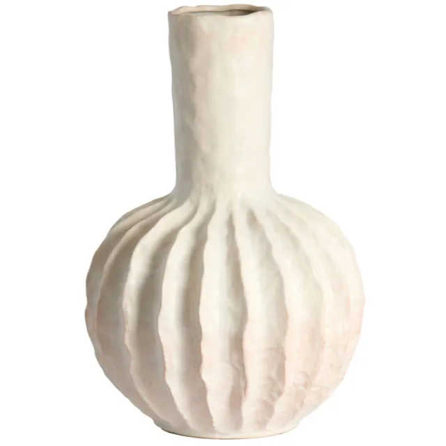 Light & Living Vaas deco Senago keramiek creme
