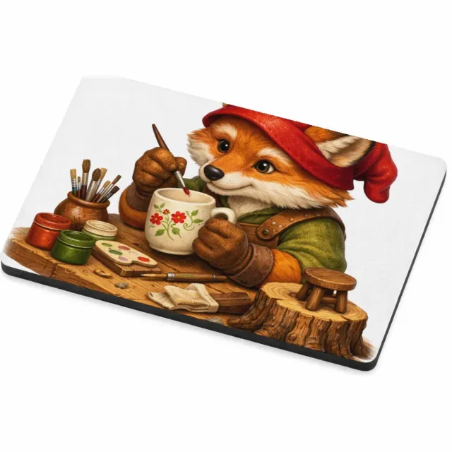 Mr Cadeautjes MDF magnetische fotolijst 7,5 x 5 - design Een fantasierijk personage dat geconcentreerd een object maa | cadeau Wit