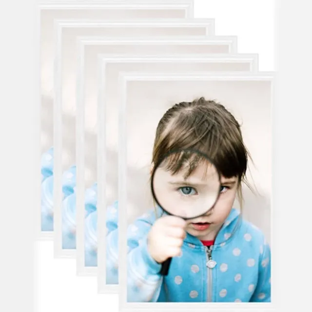 vidaXL Fotolijsten - 5 - st - voor - tafel - 21x29,7 - cm - MDF - wit