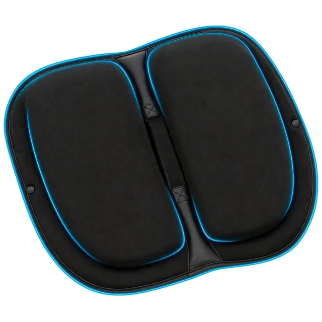 Duraxl Zitkussen - Traagschuim - Gelkussen - Antislip - 40 x 35 x 3 cm Zwart