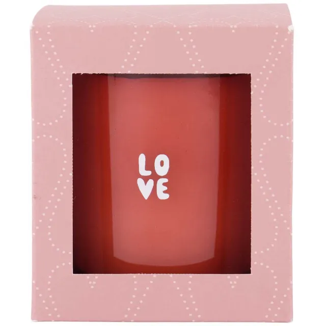 Zusss Geurkaars Glas In Doosje Love - Dark Pink - Ø8x9cm