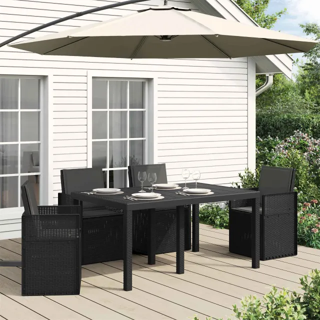 vidaXL Zit- en Rugkussens Polyester Antraciet 47 x 45 x 2 cm