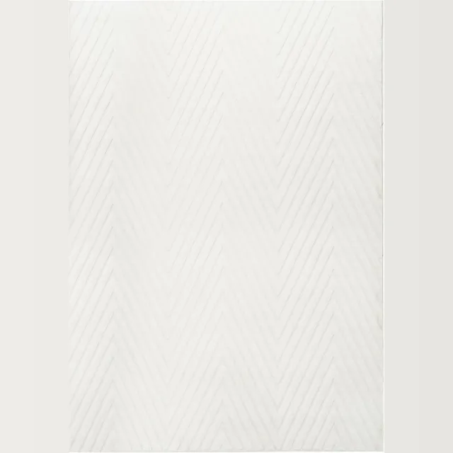 Beliani TWYNAM - Vloerkleed - Off-white - Jaquard Wit
