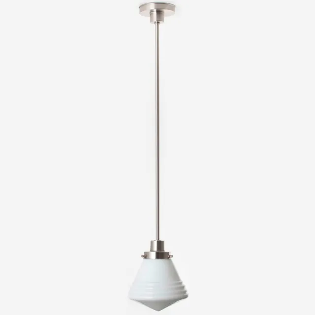 Coloured by Art Hanglamp Luxe School Small 20's Matnikkel - Art Deco Trade
